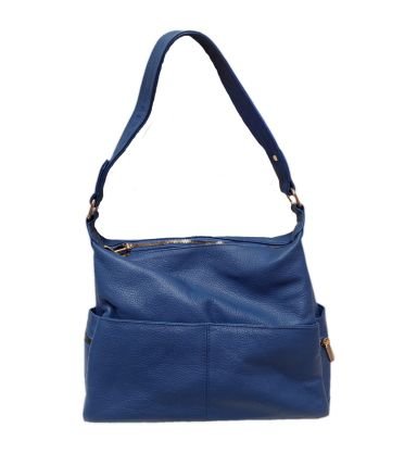 BOLSA DE PIEL AZUL