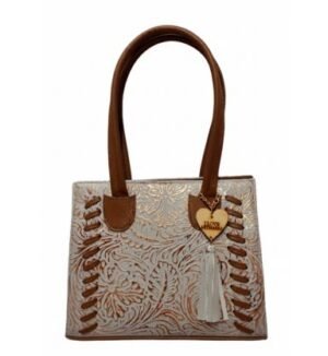 BOLSA DE PIEL BLANCA COBRIZO