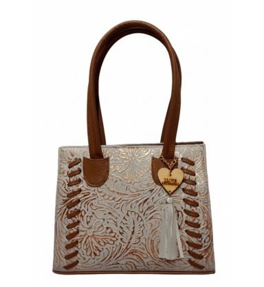 HUESO COBRE (2) BOLSA DE PIEL BLANCA COBRIZO